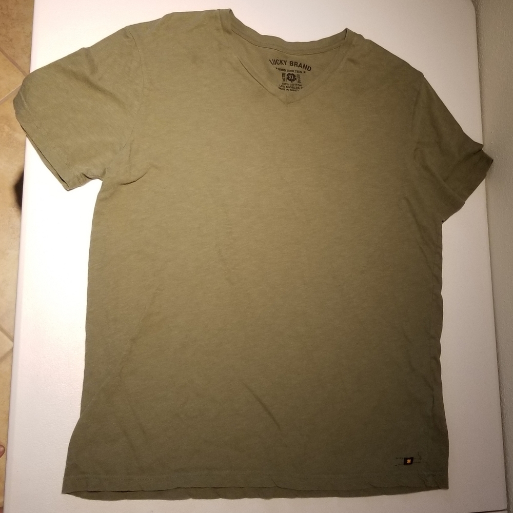 Lucky Brand XL Men's Army Green V-Neck